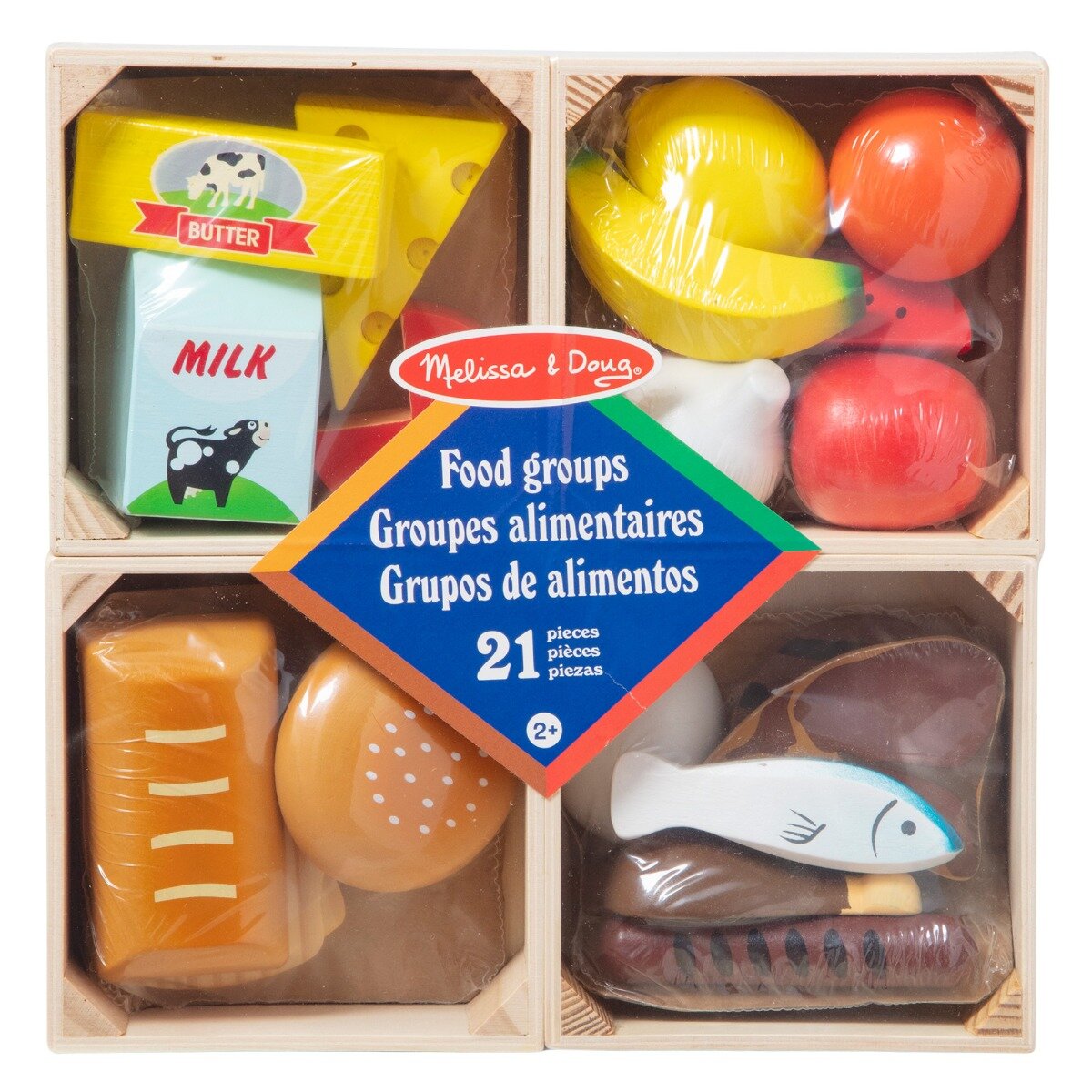 Melissa & Doug Set de joaca Produse alimentare din lemn 21 piese 6074866