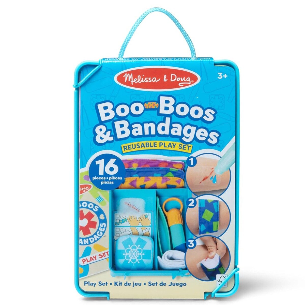 Melissa & Doug Trusa de prim ajutor cu bandaje reutilizabile 16 piese 6074904