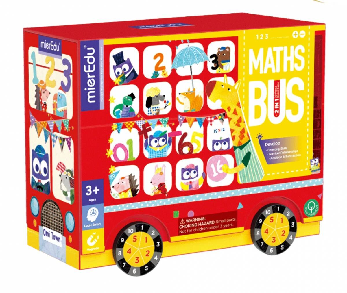 mierEdu Joc educativ 2 in 1 Autobuzul matematic
