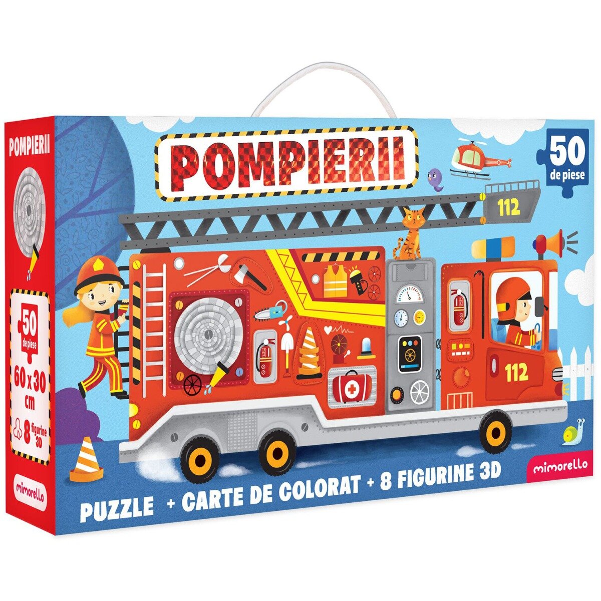 Mimorello Puzzle educativ Pompierii 50 piese