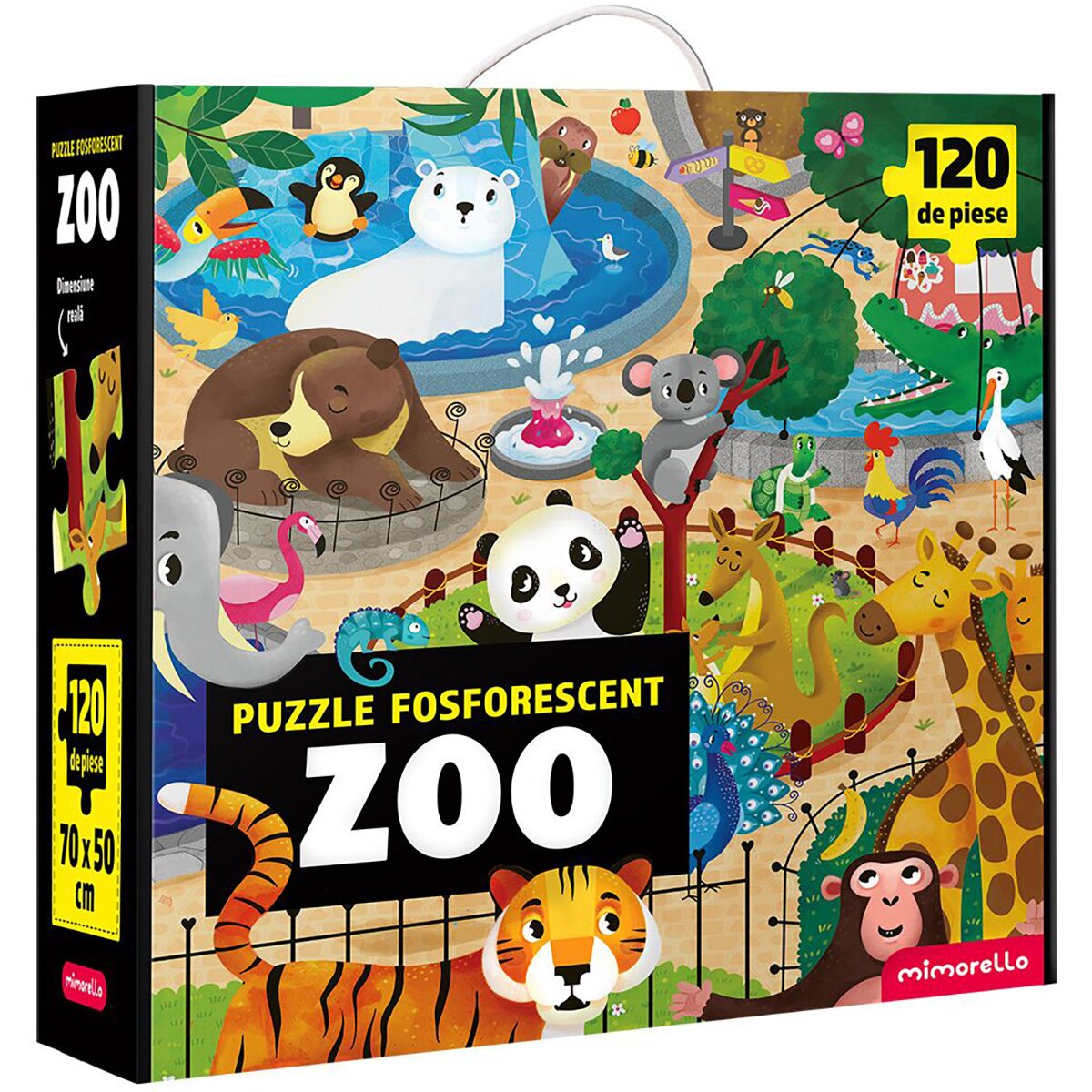 Mimorello Puzzle fosforescent Zoo 120 piese