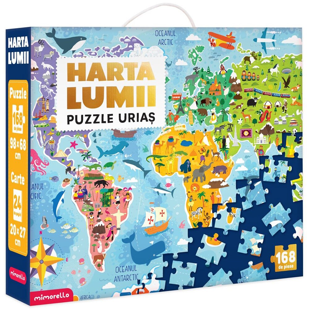 Mimorello Puzzle Harta Lumii 168 piese