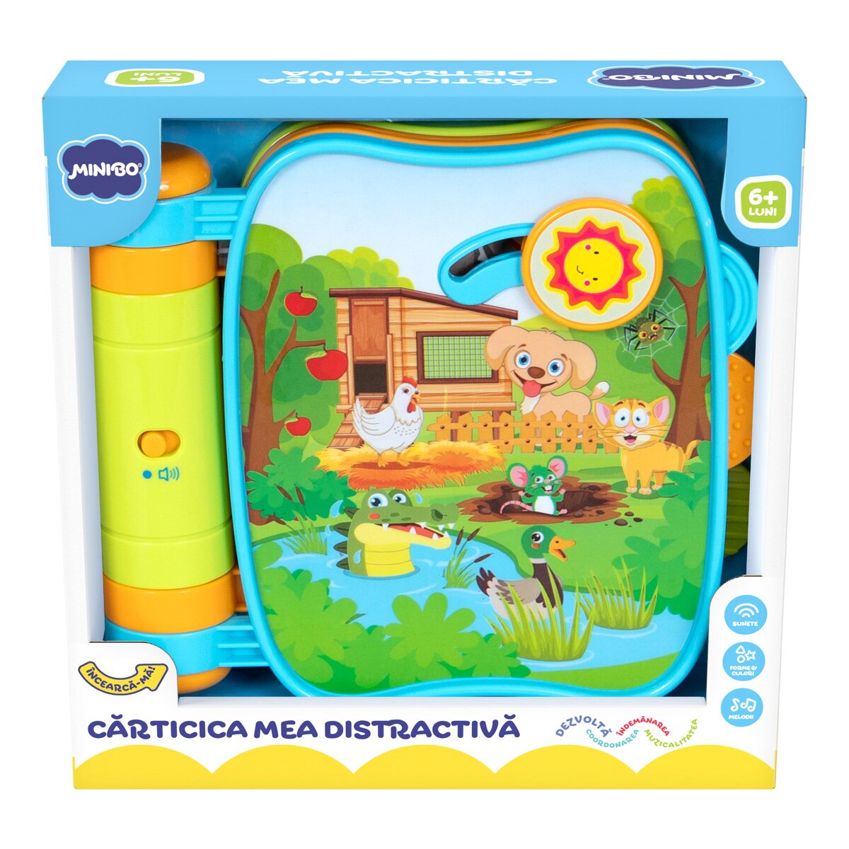 Minibo Carte interactiva cu sunete Animalute