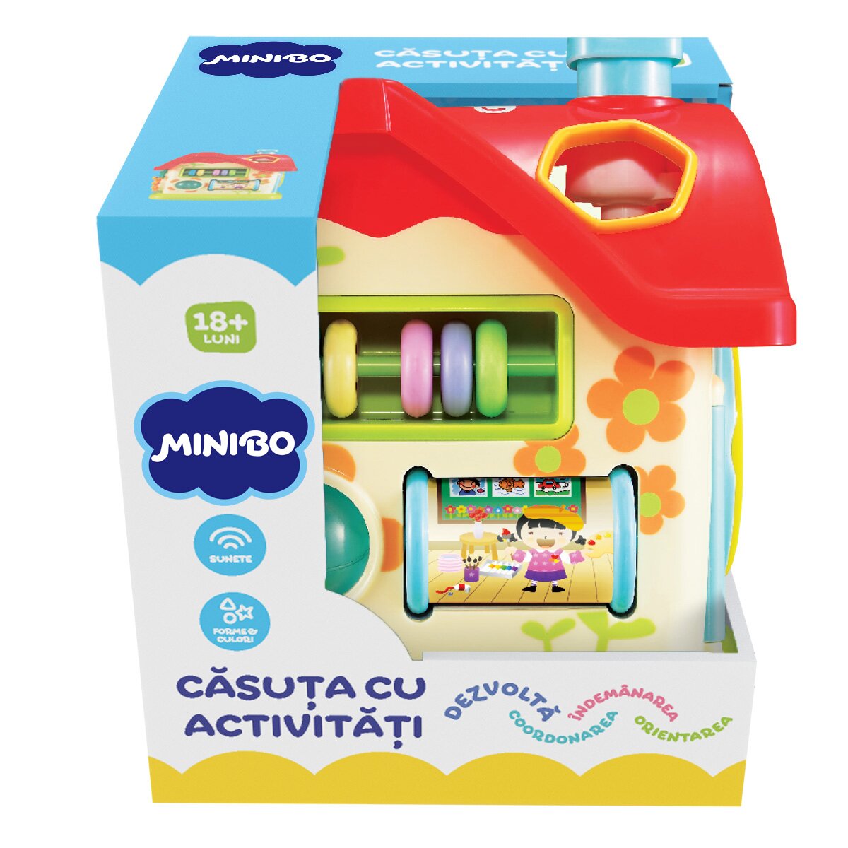 Minibo Jucarie bebelusi - Casuta cu activitati