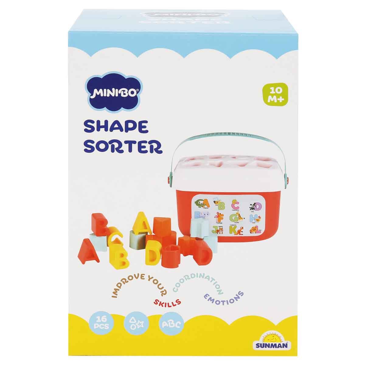 Minibo Jucarie bebelusi Galetusa cu litere si forme