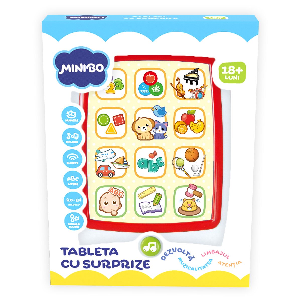 Minibo Jucarie Bebelusi Tableta cu surprize