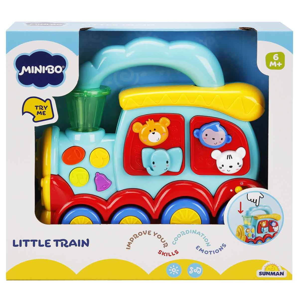 Minibo Jucarie bebelusi Trenulet cu animale
