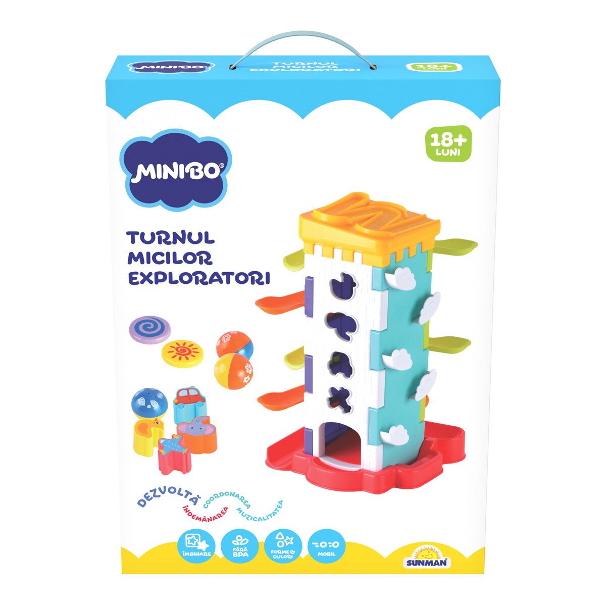 Minibo Jucarie educativa Turnul cu activitati