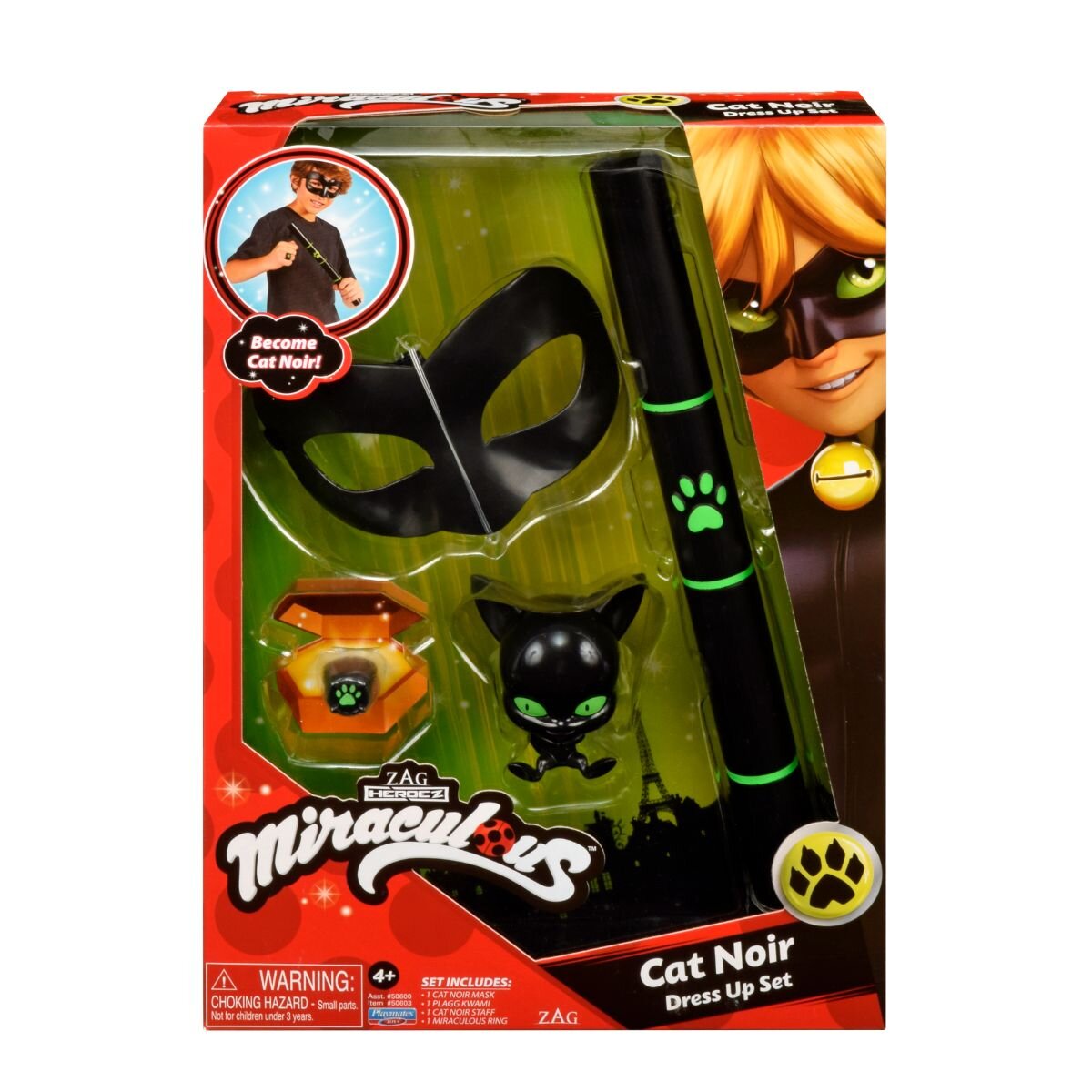 Miraculous Set masca si accesorii Cat Noir