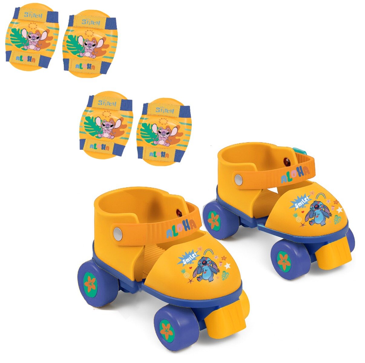 Mondo Set patine cu rotile si protectii Disney Stitch Marime 22-29