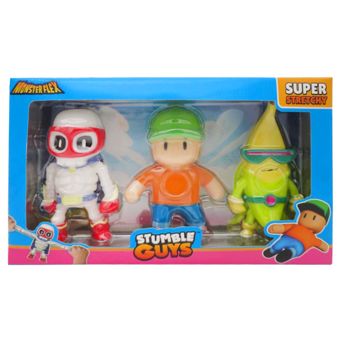 Monster Flex Set 3 mini figurine Stumble Guys S2 Super Stretchy