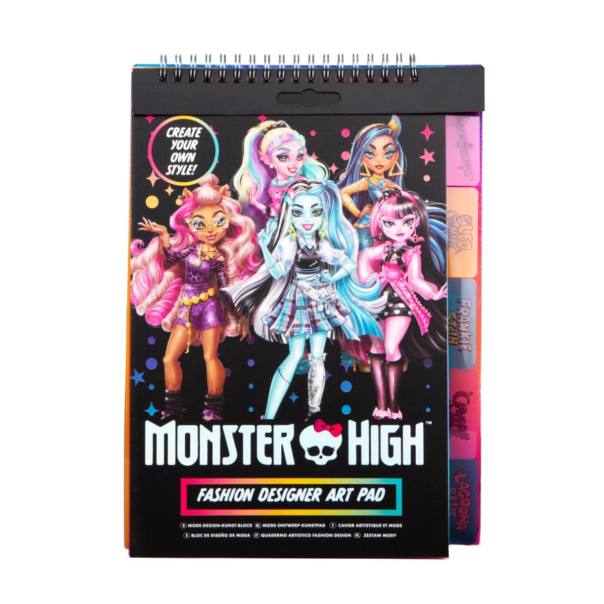 Monster High Carte de activitati cu sabloane Fashion Designer Art Pad