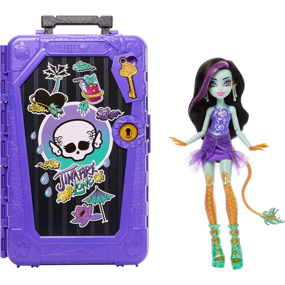 Monster High Papusa cu accesorii Skulltime Secrets Gore-Geous Oasis Jinafire Long JDR52