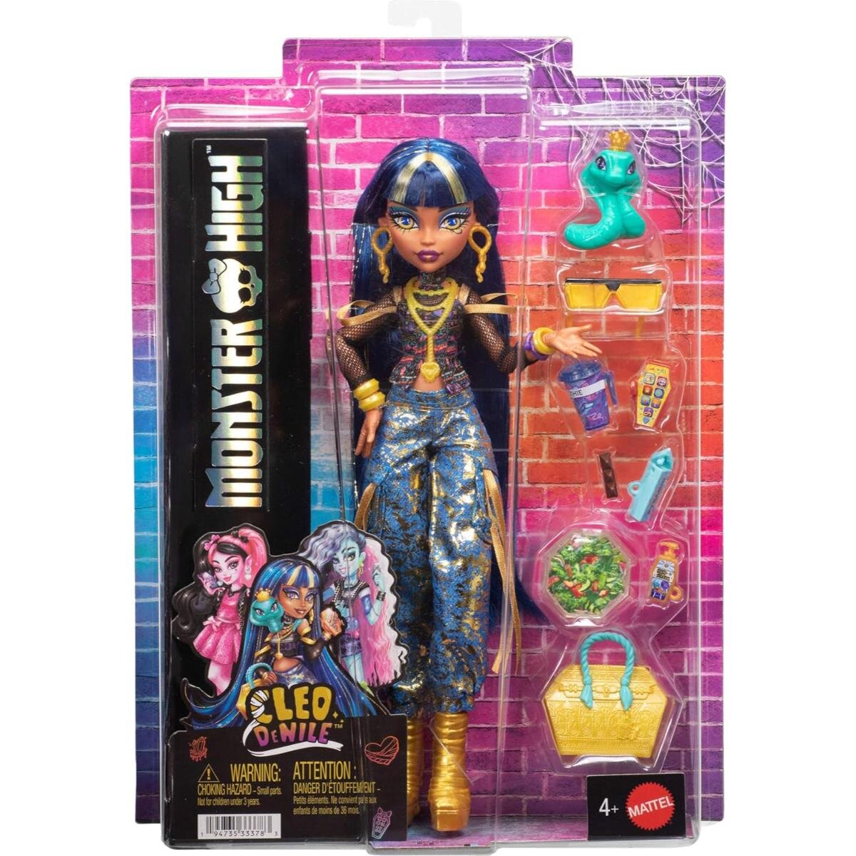 Monster High Papusa cu animal de companie Cleo De Nile si Hissette JHK32