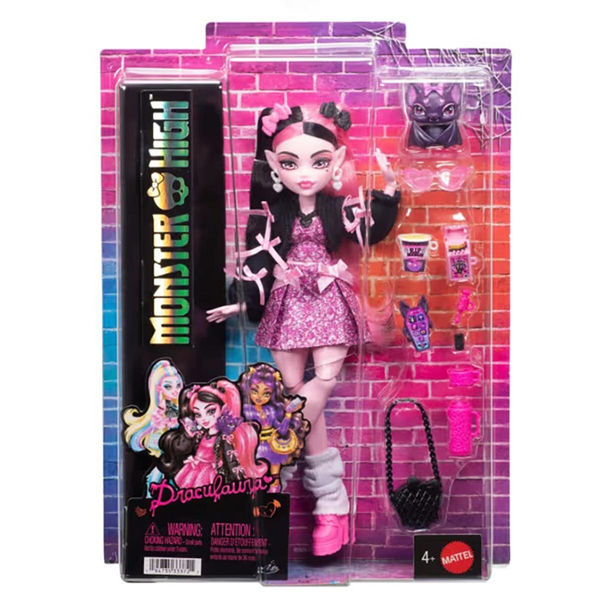 Monster High Papusa cu animal de companie Draculaura Refresh JHK29