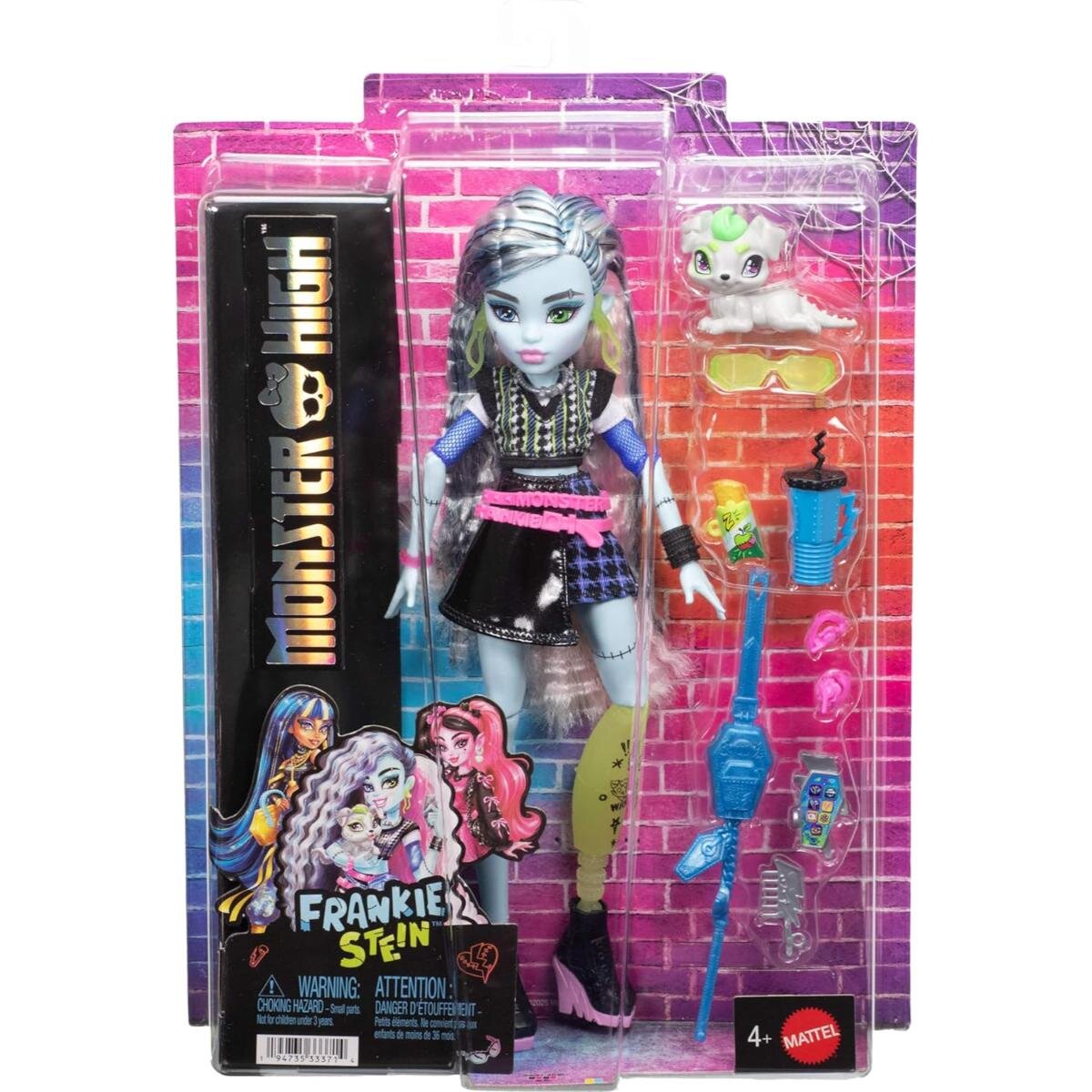 Monster High Papusa cu animal de companie Frankie Stein si Watzie JHK31