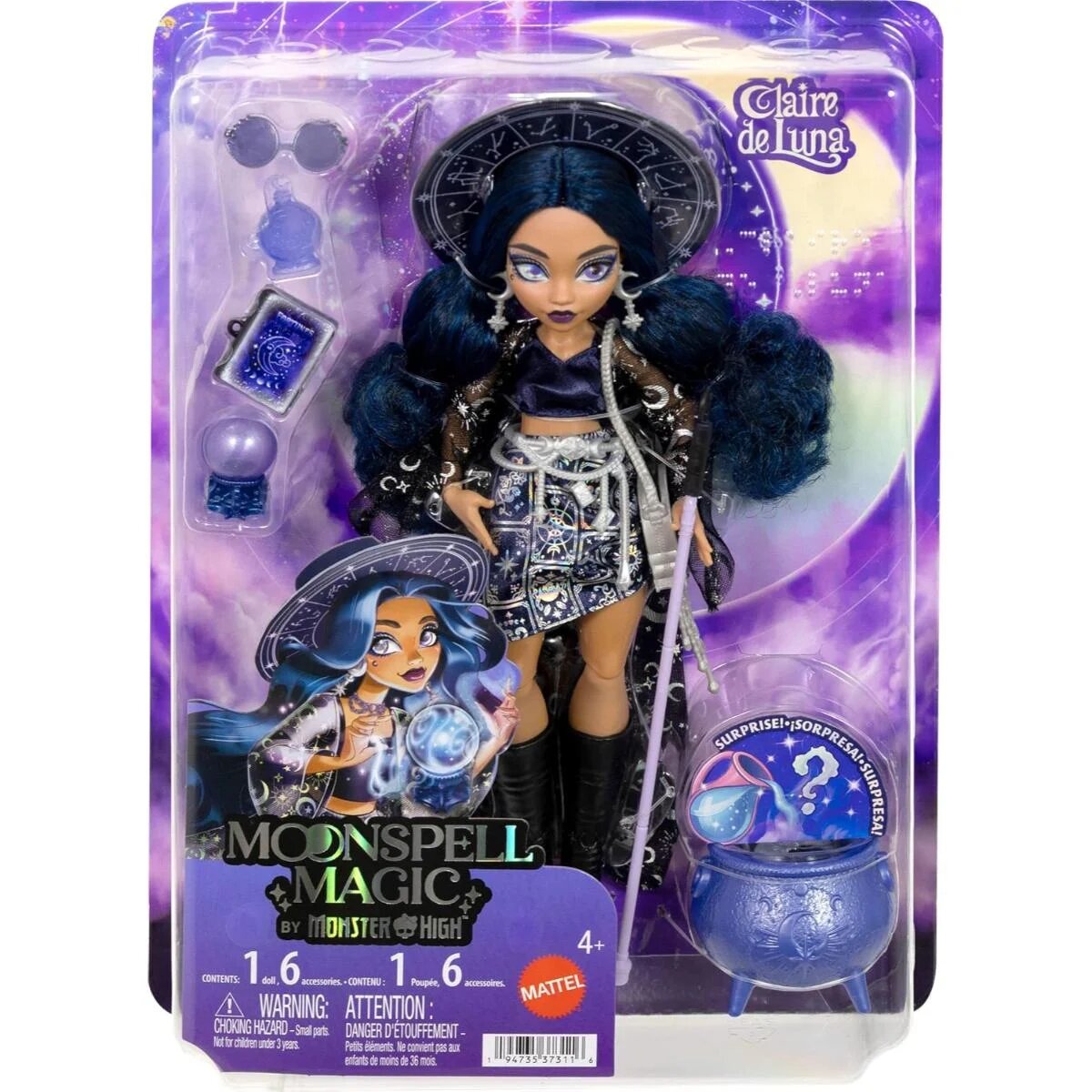 Monster High Papusa vrajitoare Moonspell Magic Claire Clairvoyant JMB89