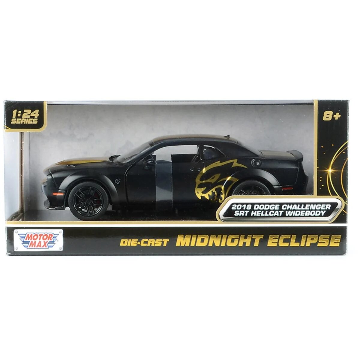 Motormax Masina Midnight Eclipse 2018 Dodge Challenger Srt Hellcat Widebody 1:24