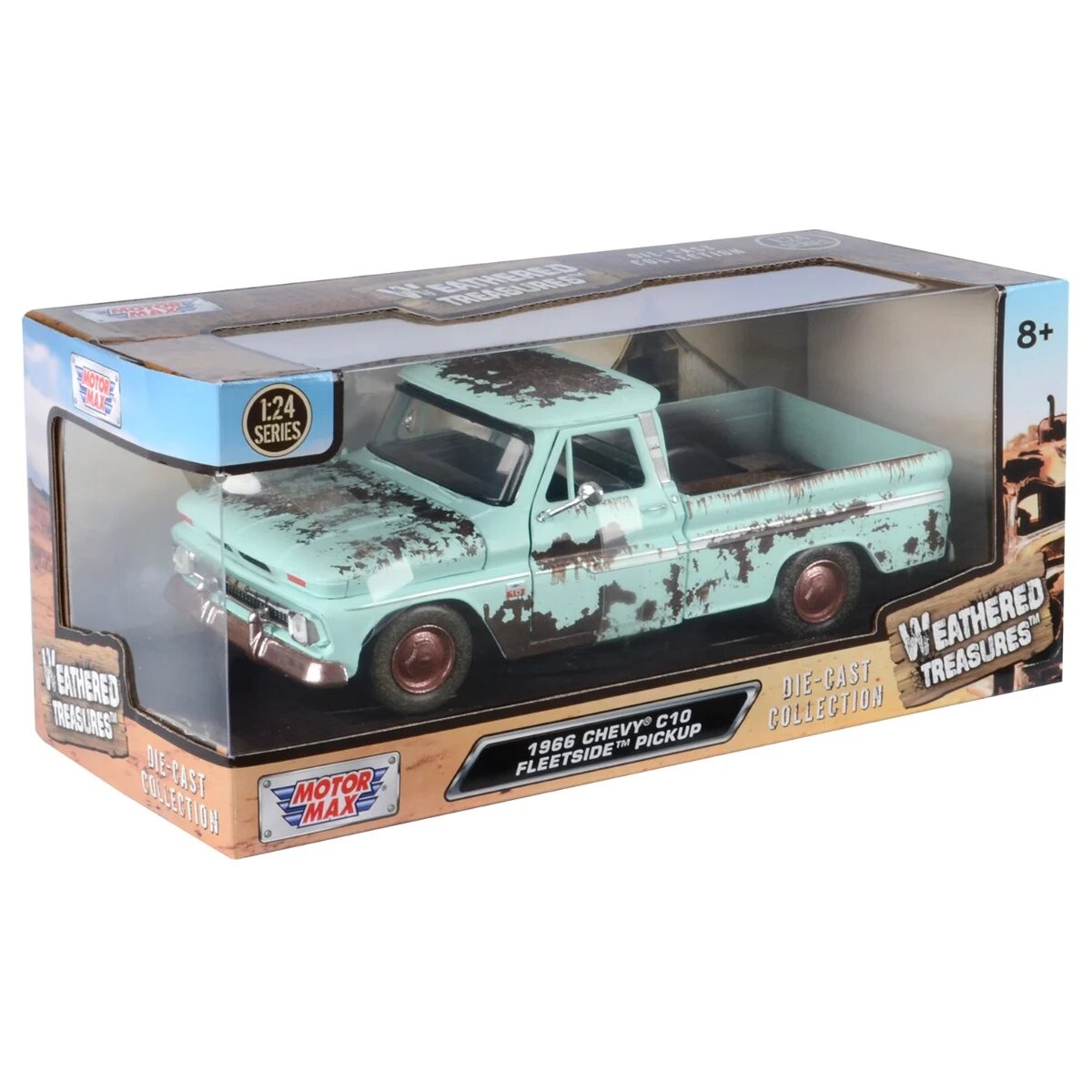 Motormax Masinuta metalica Weathered Treasures 1966 Chevy C10 Fleetside 1:24