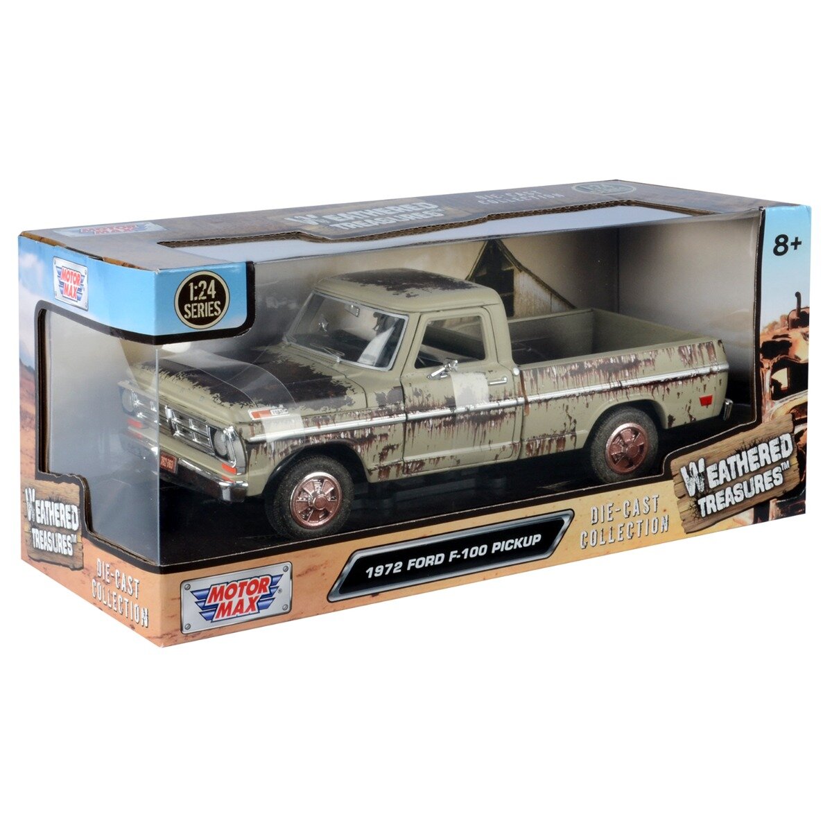Motormax Masinuta metalica Weathered Treasures 1972 Ford F-100 Pickup 1:24