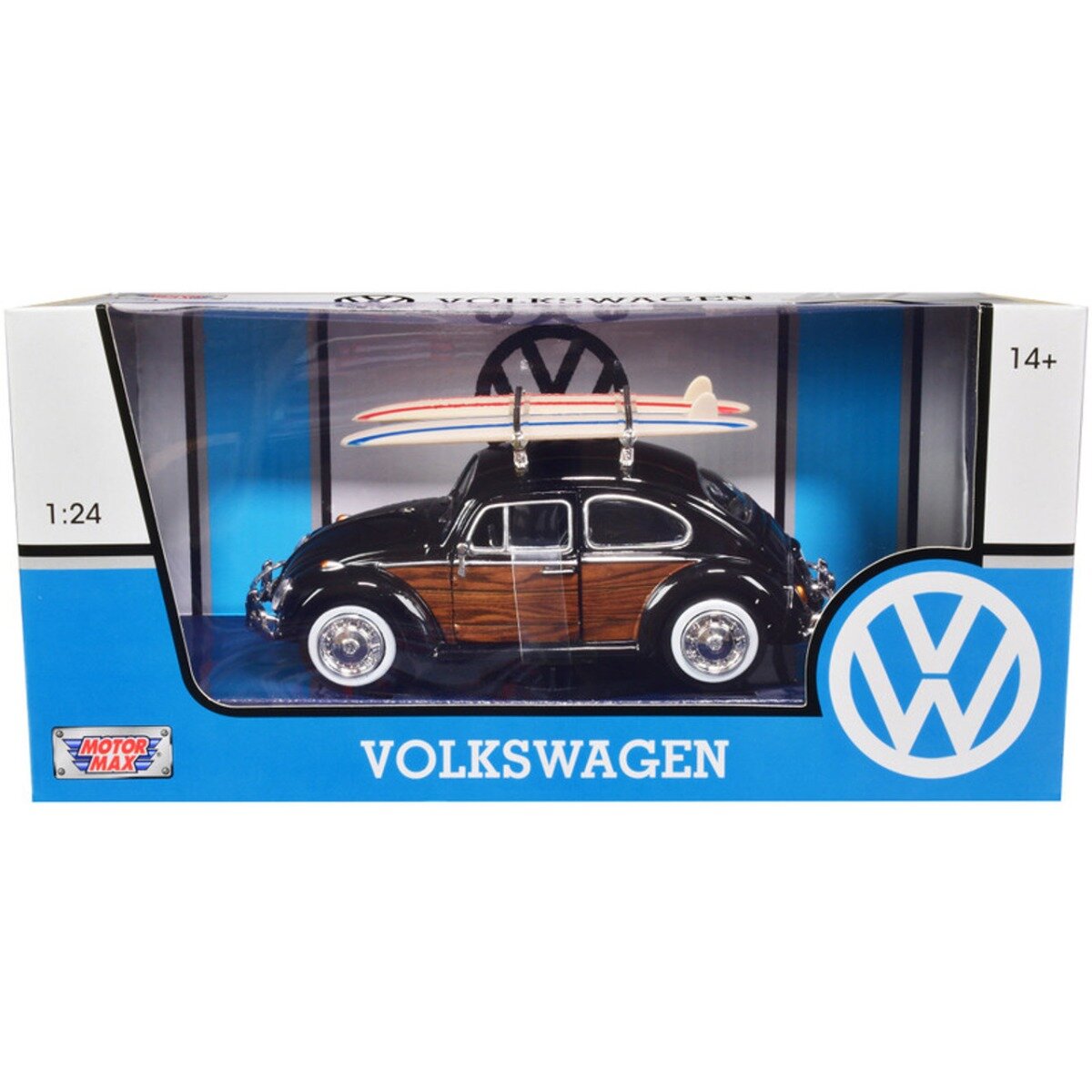 Motormax Masinuta Volkswagen Beetle Surf Board 1:24