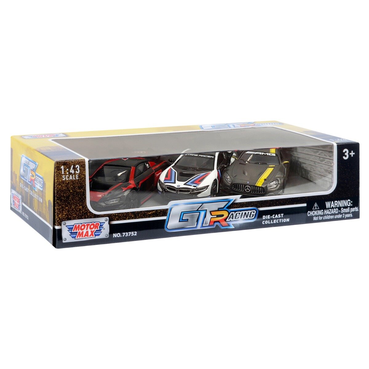 Motormax Set 3 masinute metalice GT Racing 1:43