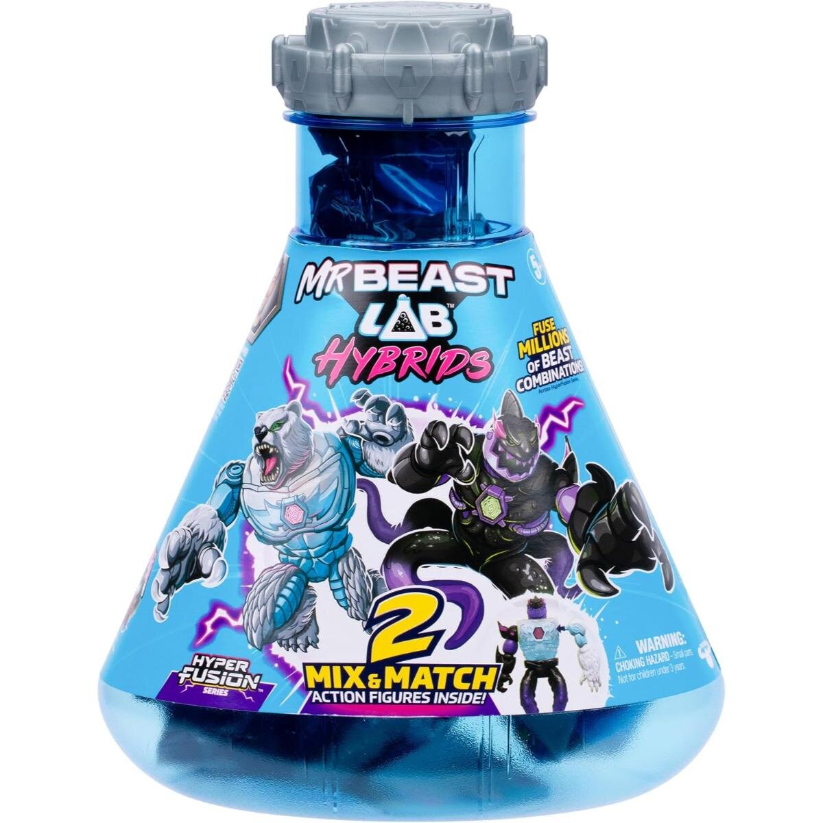 MrBeast Lab Set 2 figurine Mr Beast Lab Hibrids W2 Hyper Fusion Liger Vs Polar Bear