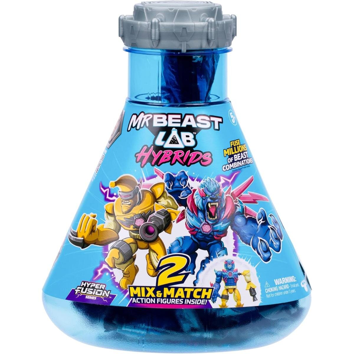 MrBeast Lab Set 2 figurine Mr Beast Lab Hibrids W2 Hyper Fusion Shark Vs Banana-Man