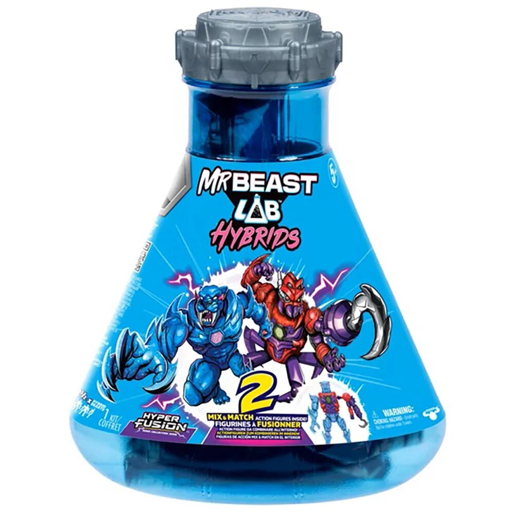 MrBeast Lab Set 2 figurine Mr Beast Lab Hibrids W2 Hyper Fusion Spider Vs Energy Panther