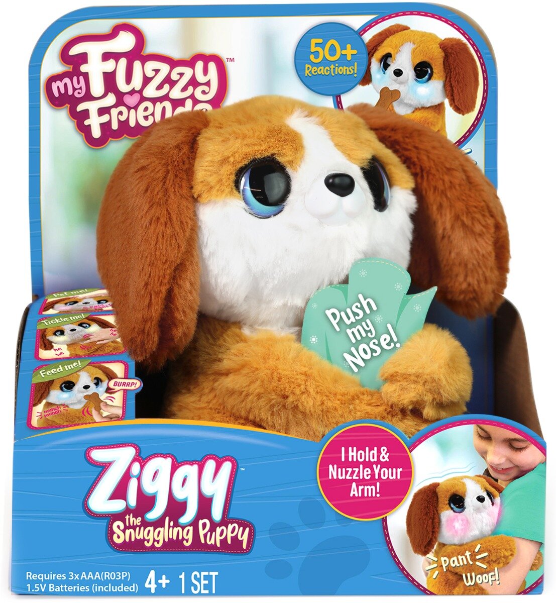 My Fuzzy Friends Jucarie de plus interactiva Ziggy the Snuggling Puppy
