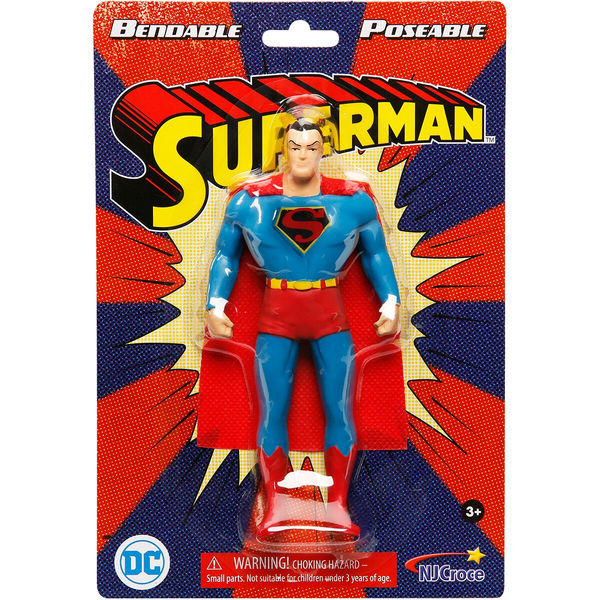 N.J. Croce Figurina flexibila Superman New Frontier 14 cm