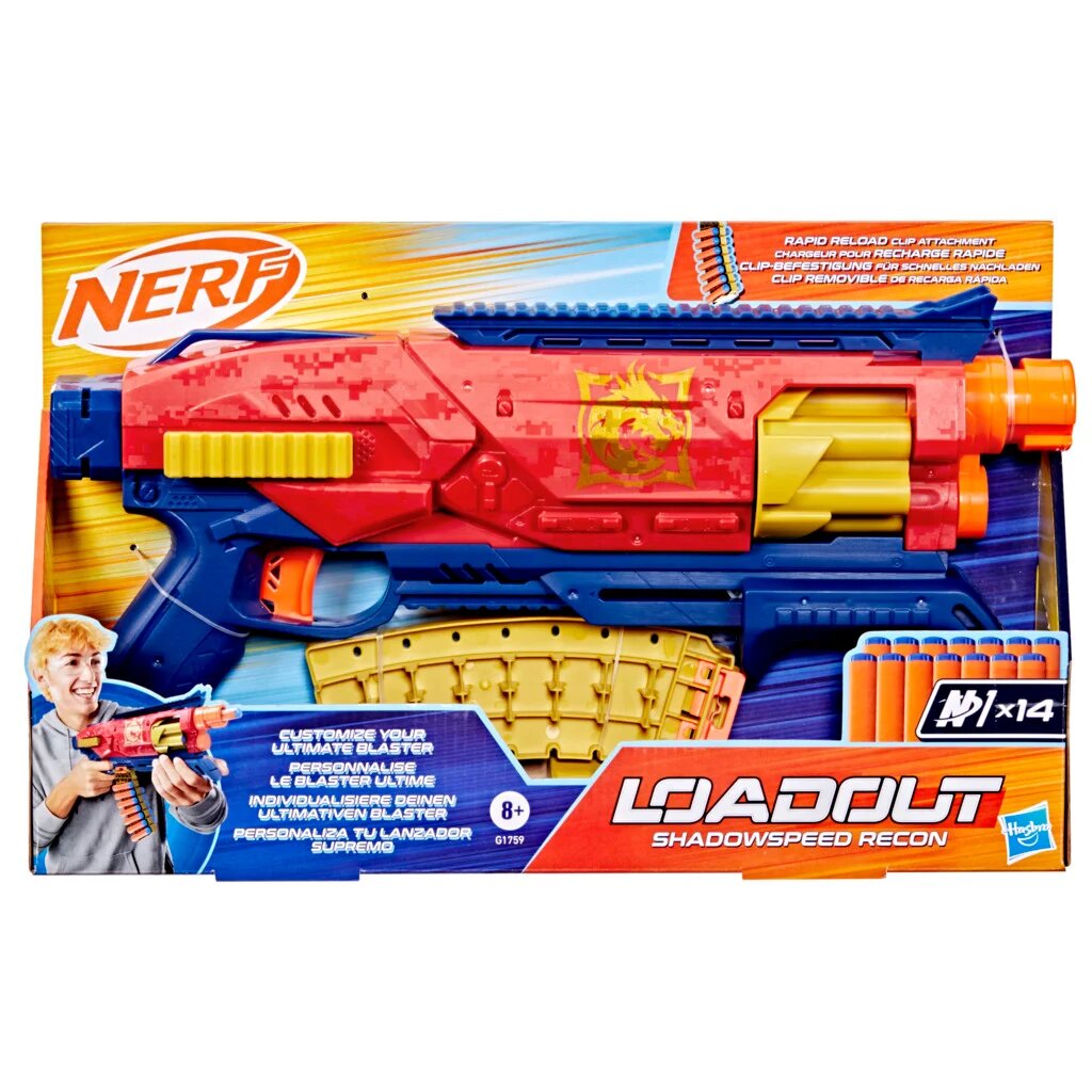 Nerf Blaster cu 14 sageti din spuma Loadout Shadowspeed Recon G1759