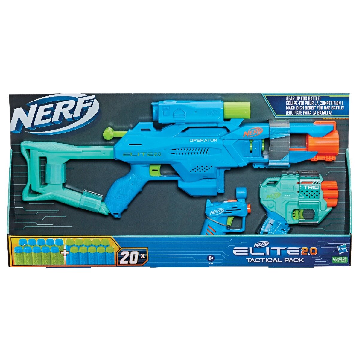 Nerf Blaster cu 20 sageti din spuma Elite 2.0 Tactical Pack
