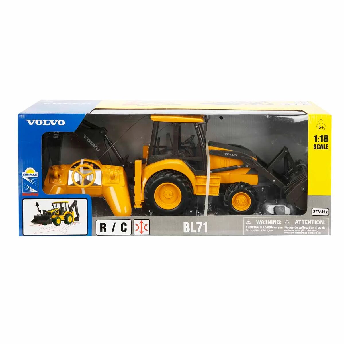 New Ray Buldoexcavator cu telecomanda Volvo BL71 1:18