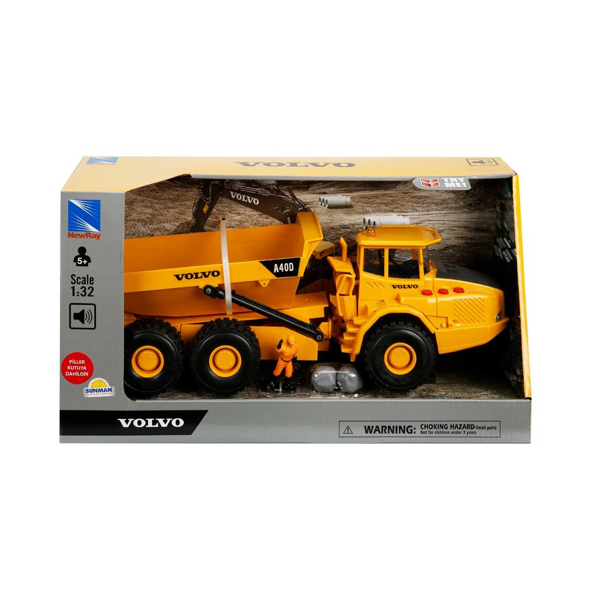 New Ray Camion cu basculanta si figurina Volvo A40D 1:32