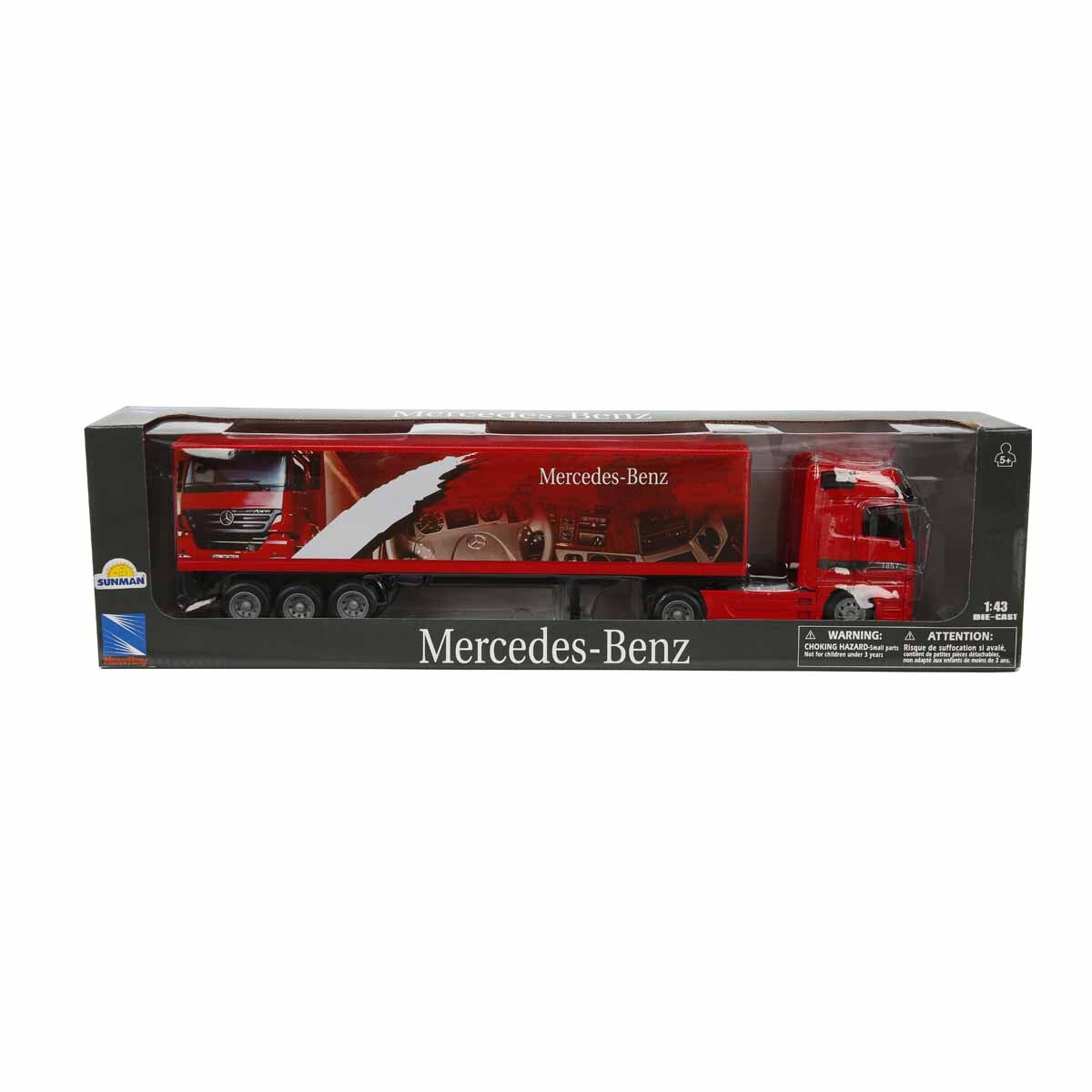 New Ray Camion metalic cu remorca Mercedez Benz Actros 1:43