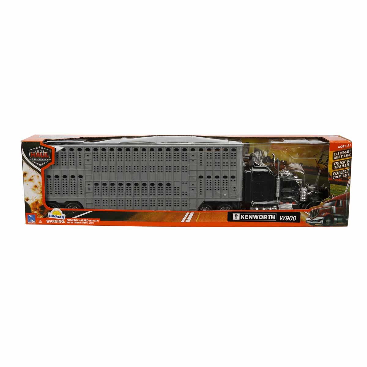 New Ray Camion transportator pentru animale Kenworth W900 1:43