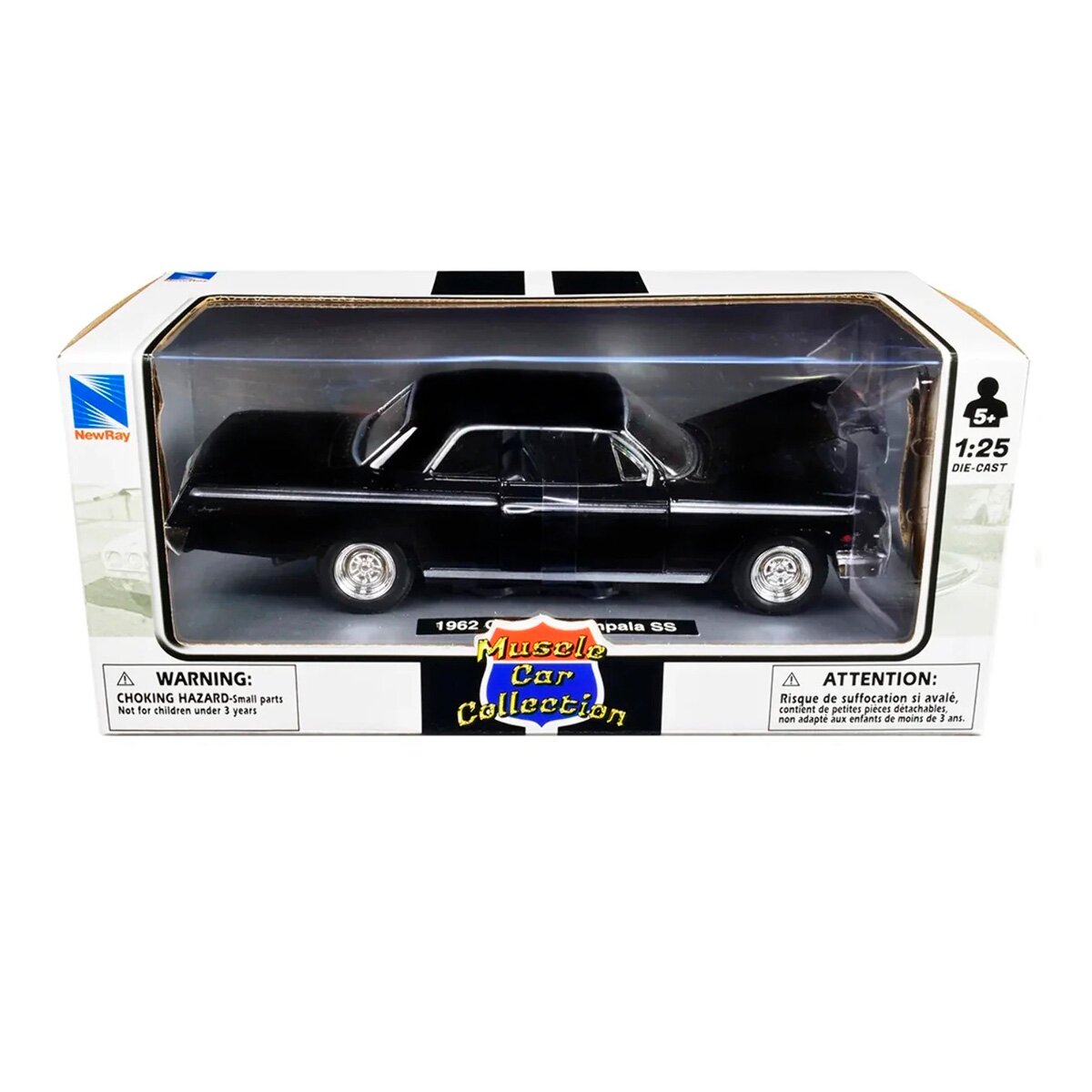 New Ray Masina metalica 1962 Chevrolet Impala SS Negru 1:25