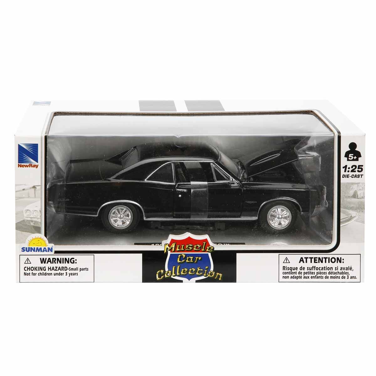 New Ray Masina metalica 1966 Pontiac GTO Negru 1:25