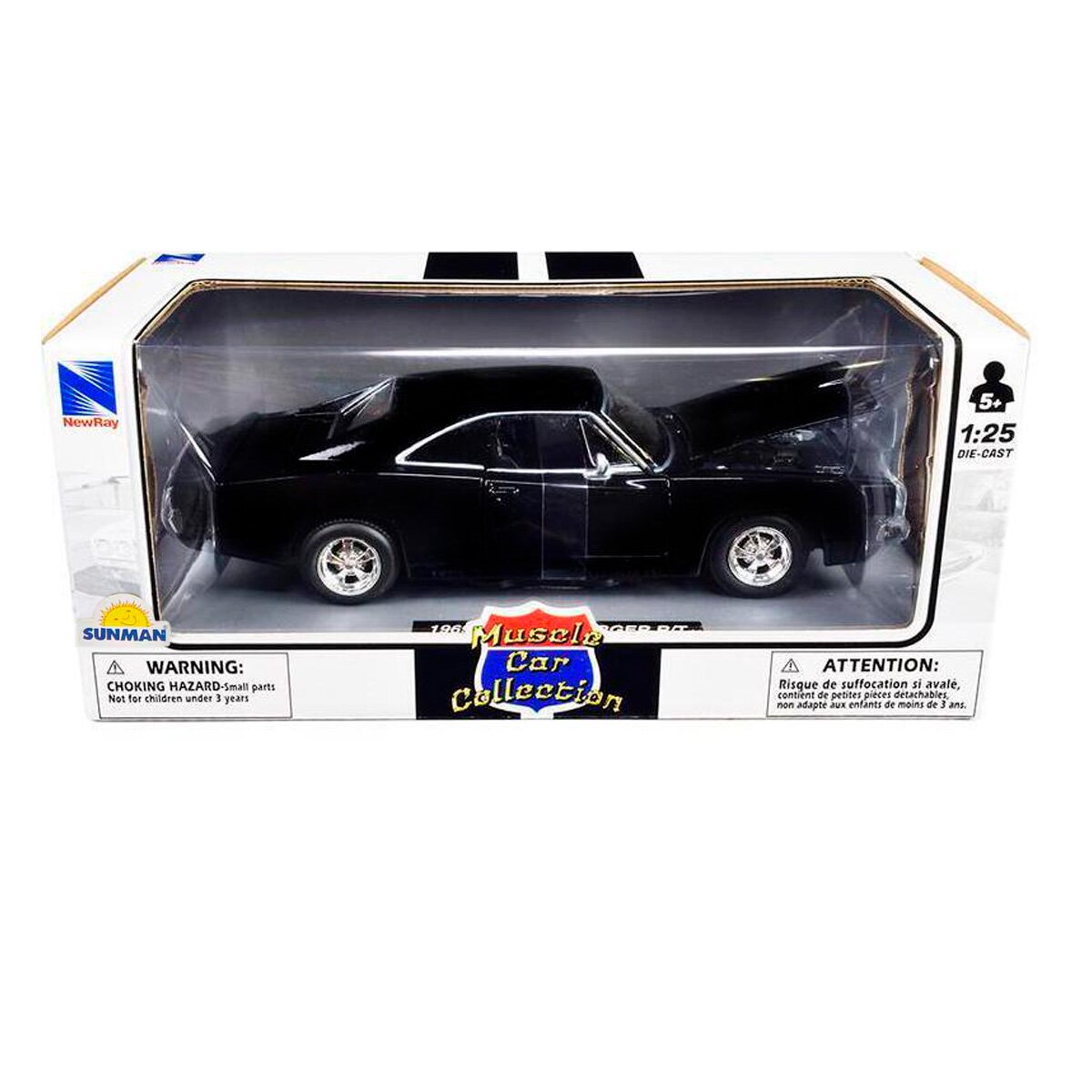 New Ray Masina metalica 1969 Dodge Charger 1:25 Negru