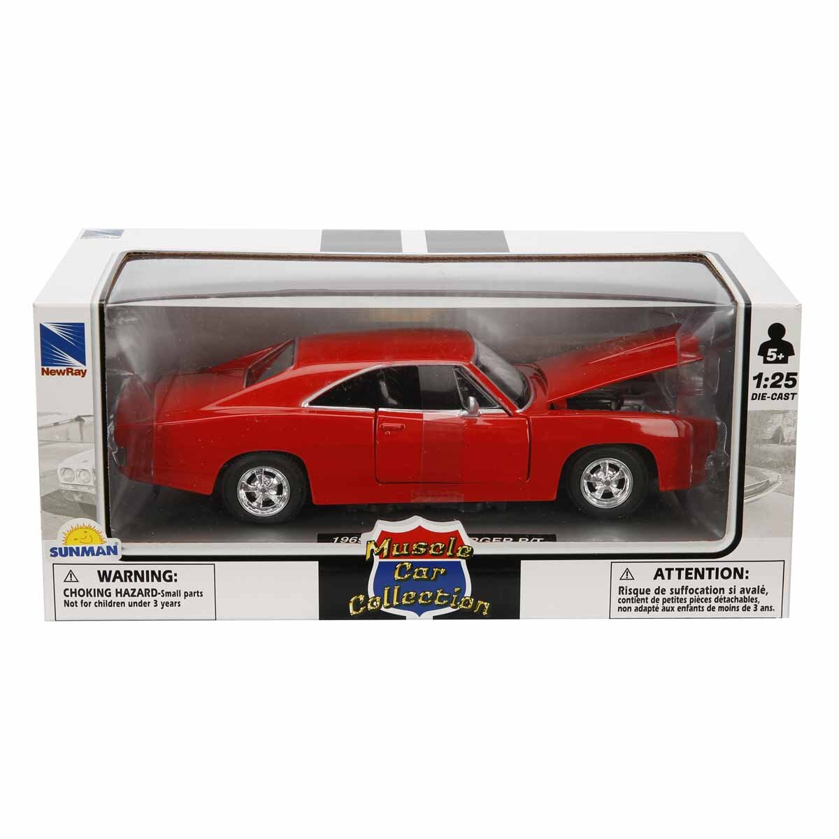New Ray Masina metalica 1969 Dodge Charger 1:25 Rosu