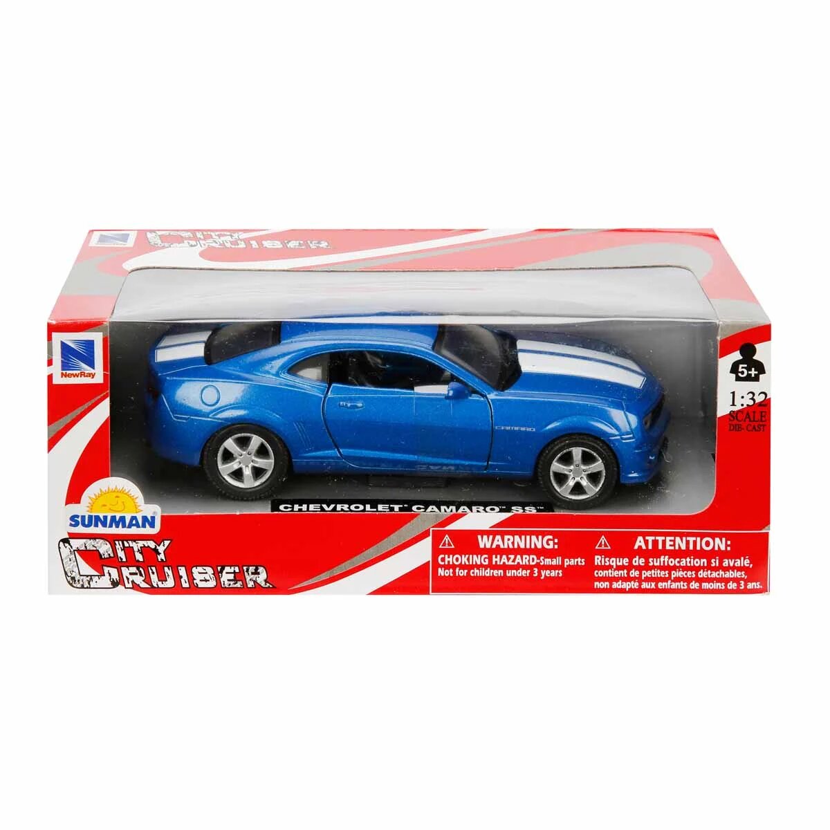 New Ray Masina metalica Chevrolet Camaro SS Albastru 1:32