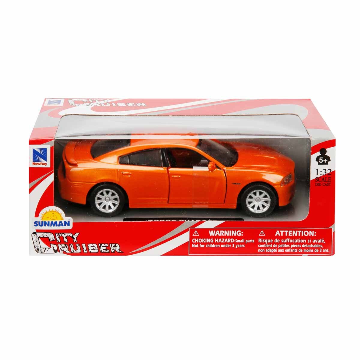 New Ray Masina metalica Dodge Charger Portocaliu 1:32