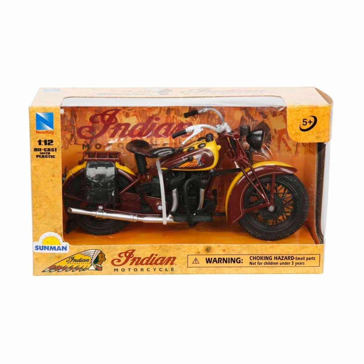New Ray Motocicleta metalica Indian Sport Scout 1934 1:12