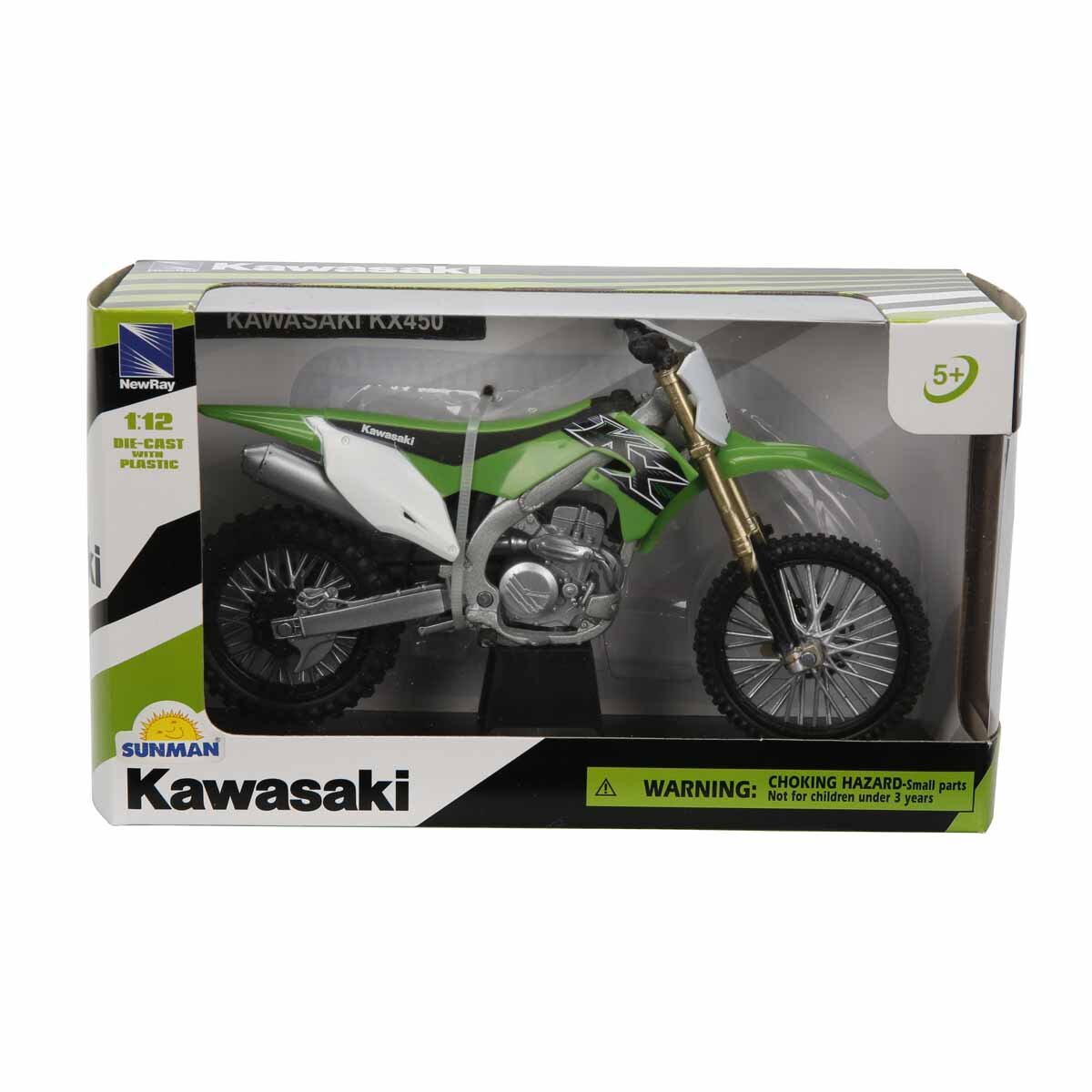 New Ray Motocicleta metalica Kawasaki KX450F 2019 1:12
