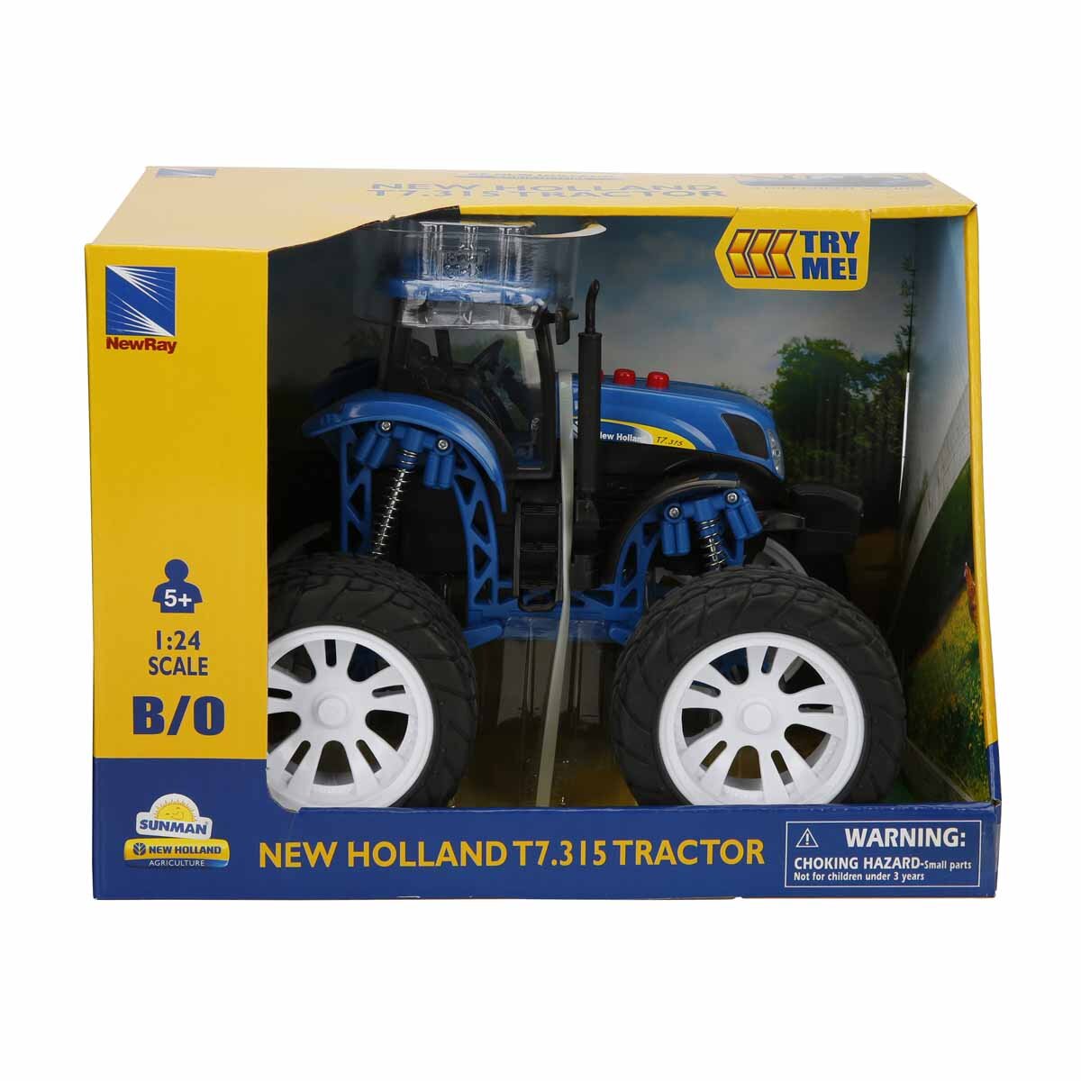 New Ray Tractor cu sunete New Holland T7315 1:24