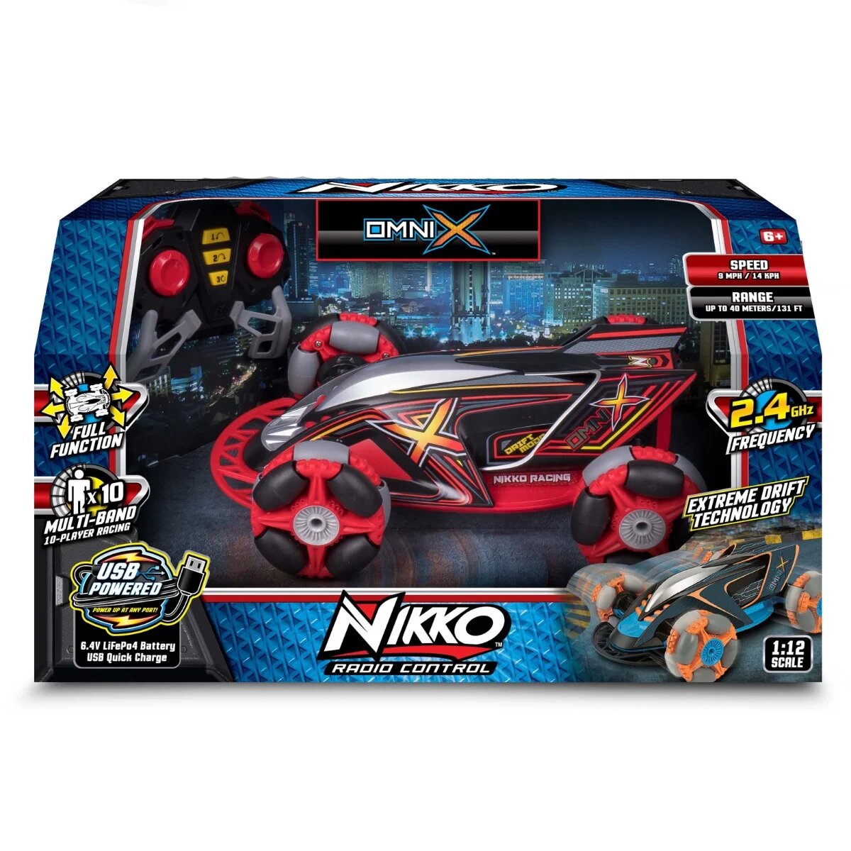 Nikko Masinuta cu telecomanda OmniX Extreme Drift 1:12 Rosu