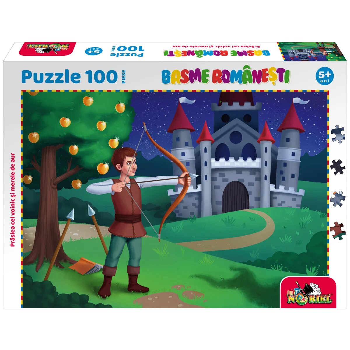 Noriel Puzzle Puzzle 100 piese Noriel Basme Romanesti Praslea cel voinic si merele de aur
