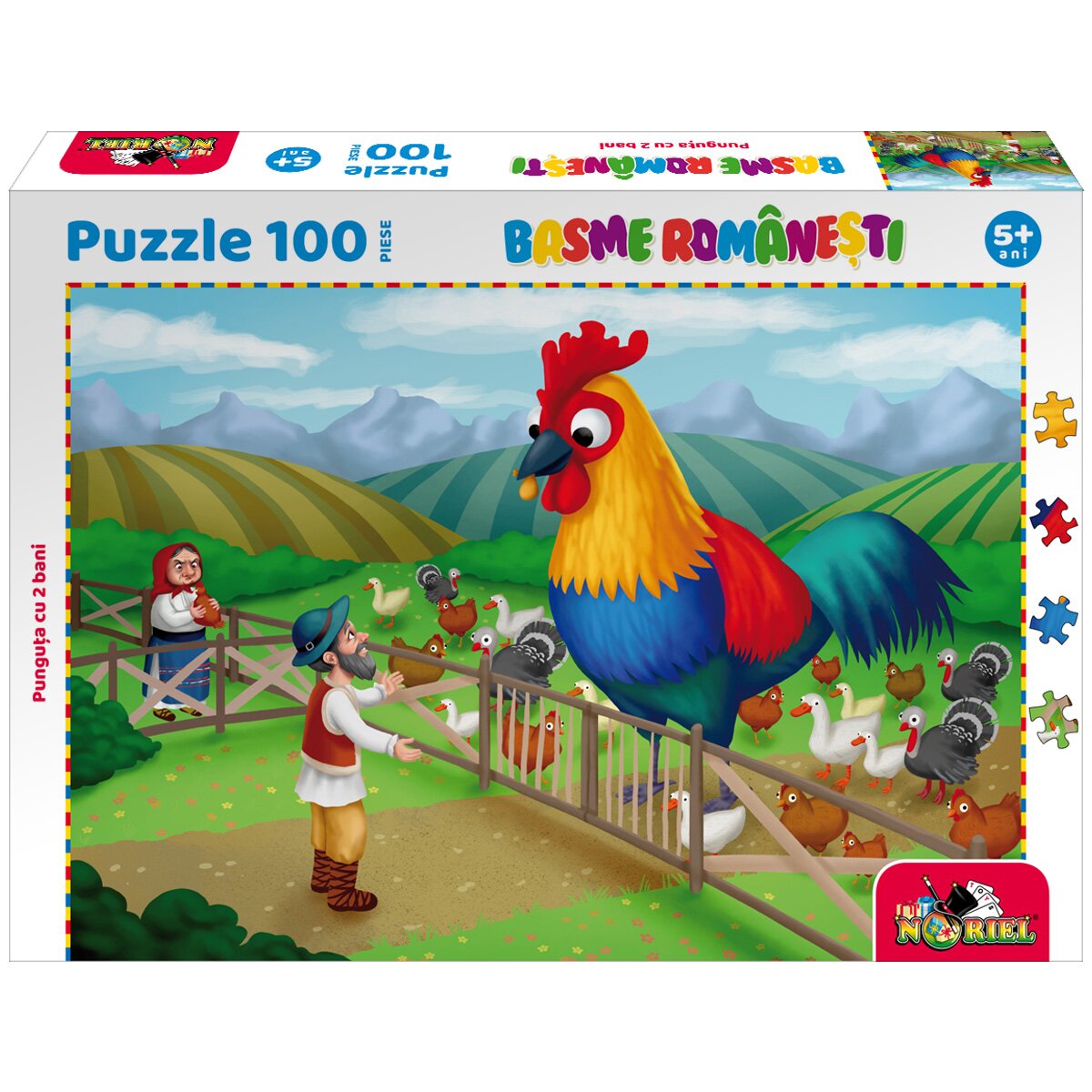 Noriel Puzzle Puzzle 100 piese Noriel Basme Romanesti Punguta cu doi bani