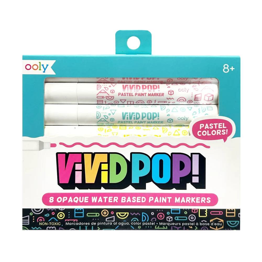 Ooly Carioci cu vopsea Vivid Pop 8 culori pastel